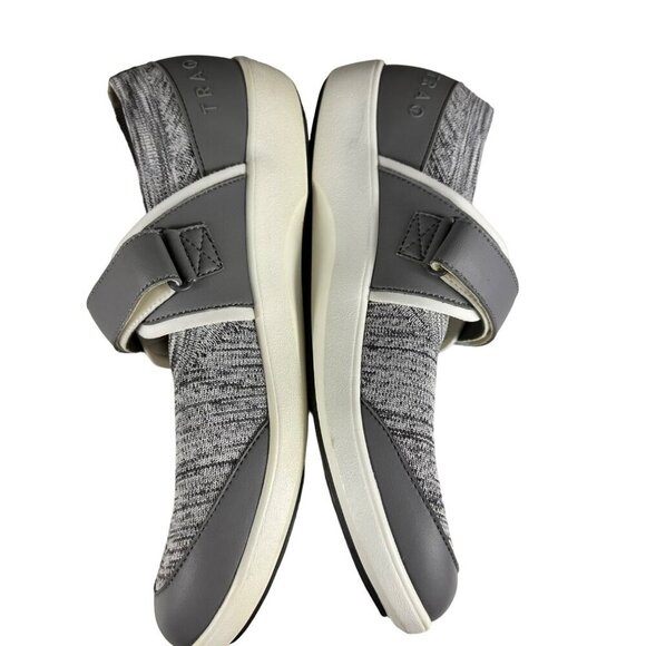 Alegria By PG Lite Traq Women's Gray Knit Mary Jane Shoes With Adjustable Strap - Picture 6 of 11